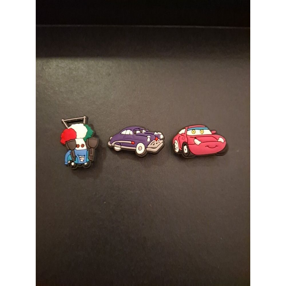 Lot Of‎ 3 Disney Cars Themed Croc Charm Jibz